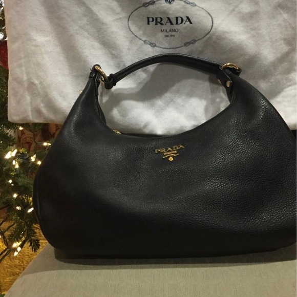 Pre-owned Prada Hobo bag with gold hardware with prestige condition. - Picture 2 of 2